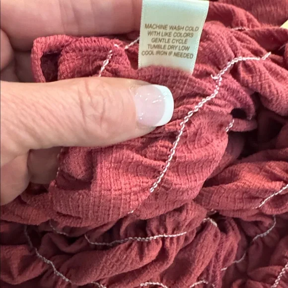 Liberty Love Rose Pink Gathered-Waist Long Sleeve Top NWT - Picture 5 of 5